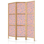 Room Divider - Giraffe Pattern, Blue-Pink Spots
