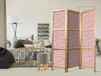 Room Divider - Giraffe Pattern, Blue-Pink Spots