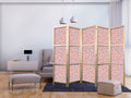 Colorful Giraffe Pattern 5-Panel Japanese Room Divider