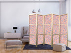 Japanese Room Divider - Giraffe Pattern - Blue-Pink