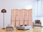 Japanese Room Divider - Giraffe Pattern - Blue-Pink
