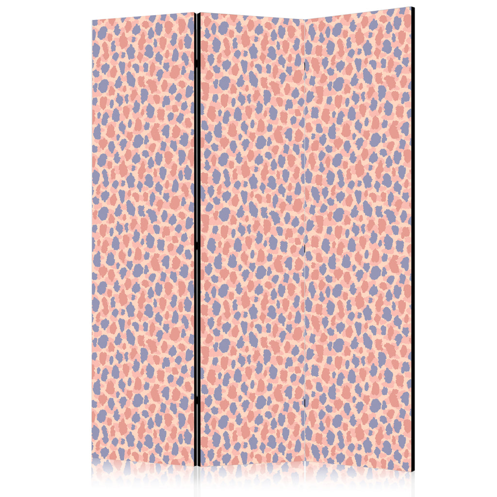 Room Divider - Giraffe Pattern - Colorful Animal Pattern in Blue-Pink Spots