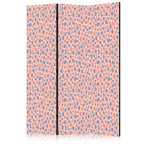 Room Divider - Giraffe Pattern - Colorful Animal Pattern in Blue-Pink Spots