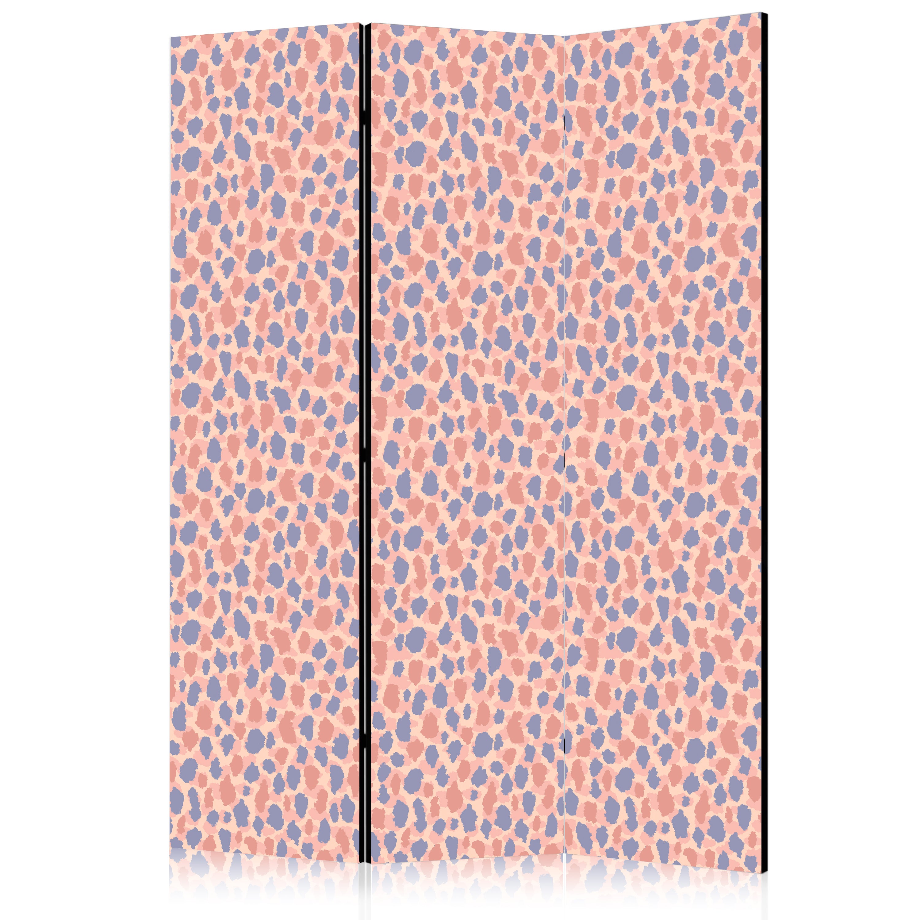 Room Divider - Giraffe Pattern - Colorful Animal Pattern in Blue-Pink Spots