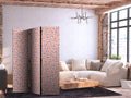 Colorful Giraffe Pattern 3-Panel Room Divider