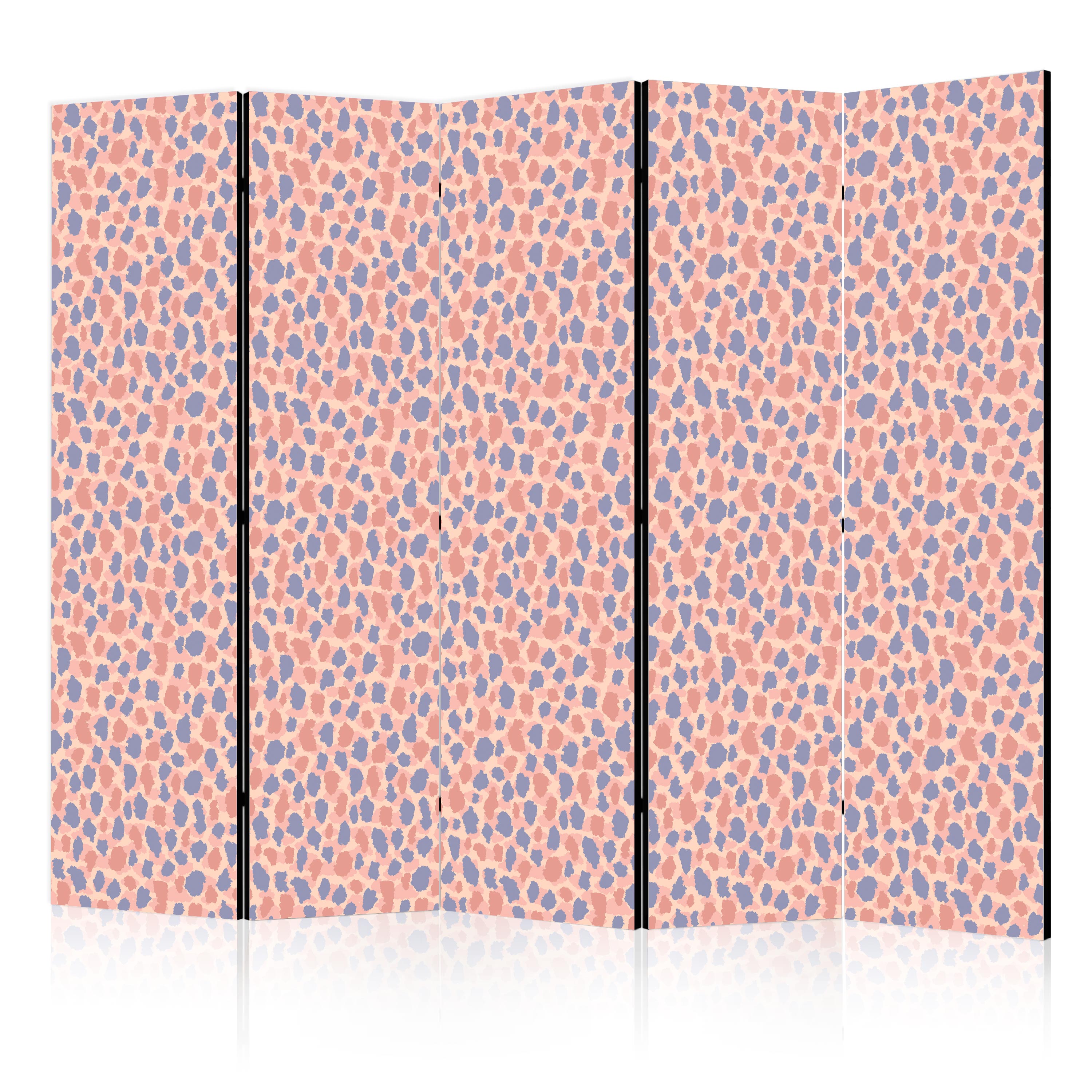 Room Divider with Giraffe Pattern in Blue-Pink Spots