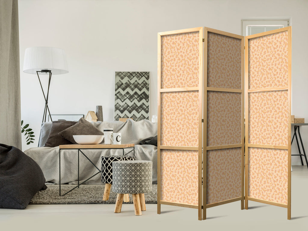 Room Divider - Tiny Dots Peach Pattern