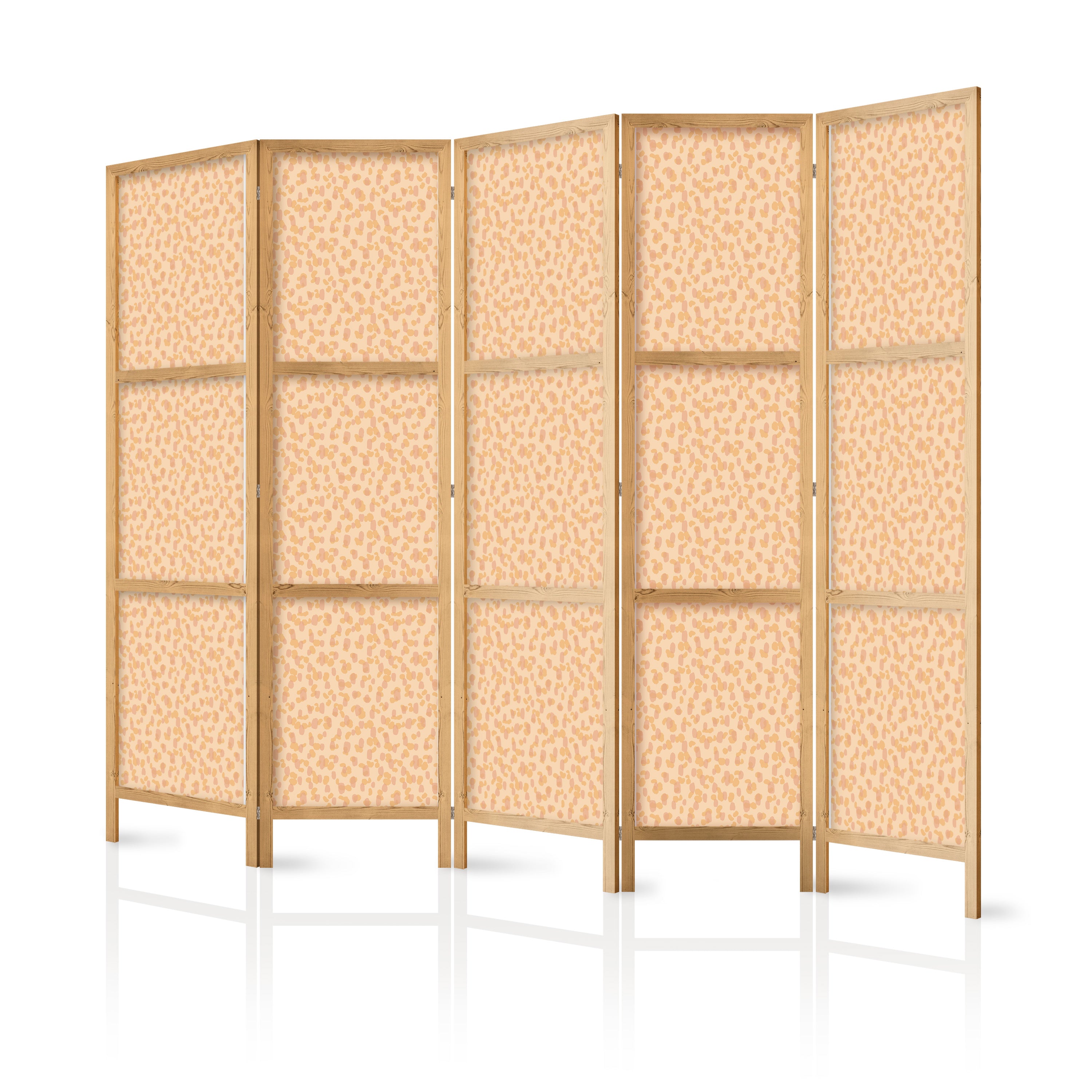 Japanese Room Divider - Tiny Dots - Peach Pattern