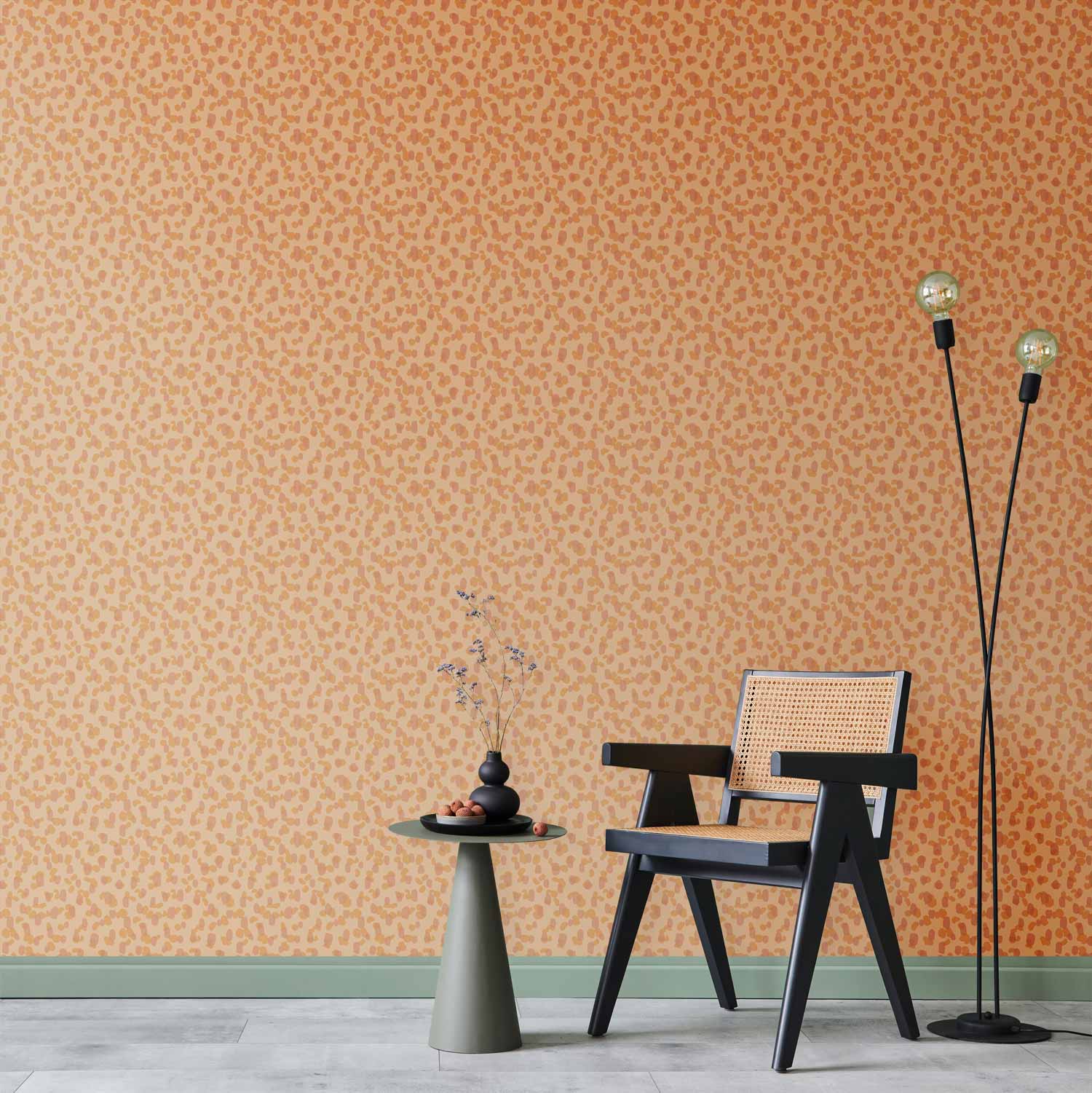Wallpaper Tiny Dots Peach Pattern