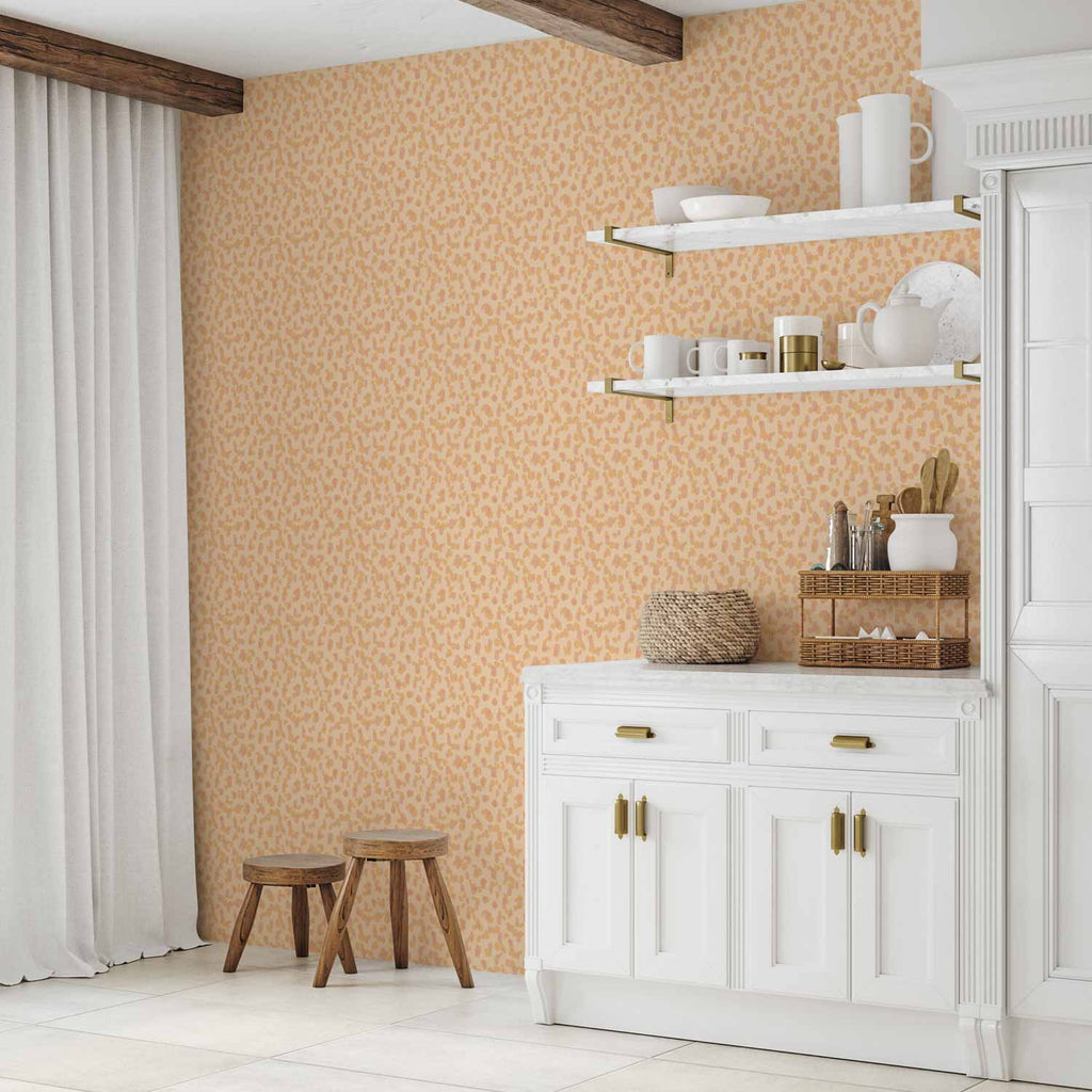 Tiny Dots Optimistic Peach Wallpaper