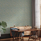 Turquoise Giraffe Pattern Animal Wallpaper