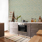 Turquoise Giraffe Pattern Animal Wallpaper