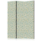 Room Divider - Giraffe Pattern - Animal Pattern in Turquoise Spots on a Light Background