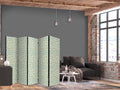 Turquoise Giraffe Pattern 5-Panel Room Divider