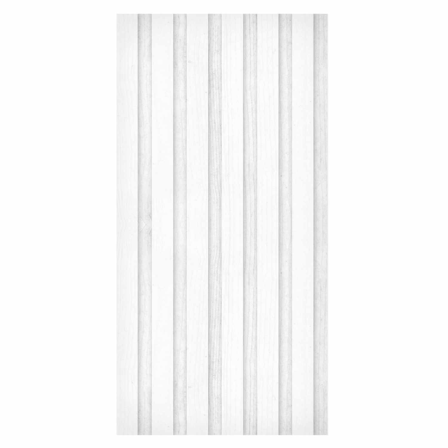 Symmetrical Wooden Texture White Wallpaper