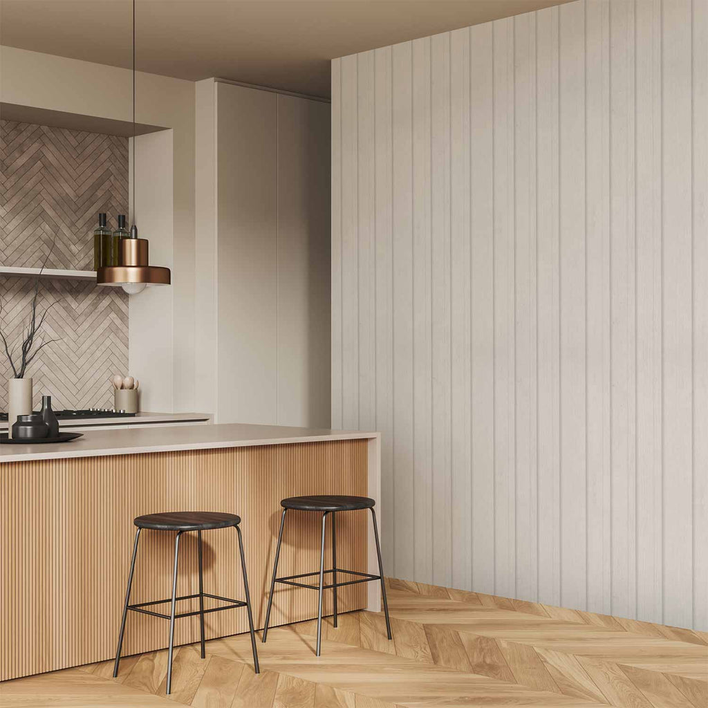 White Wood Texture Vertical Lines Wallpaper