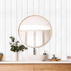 White Wood Texture Vertical Lines Wallpaper