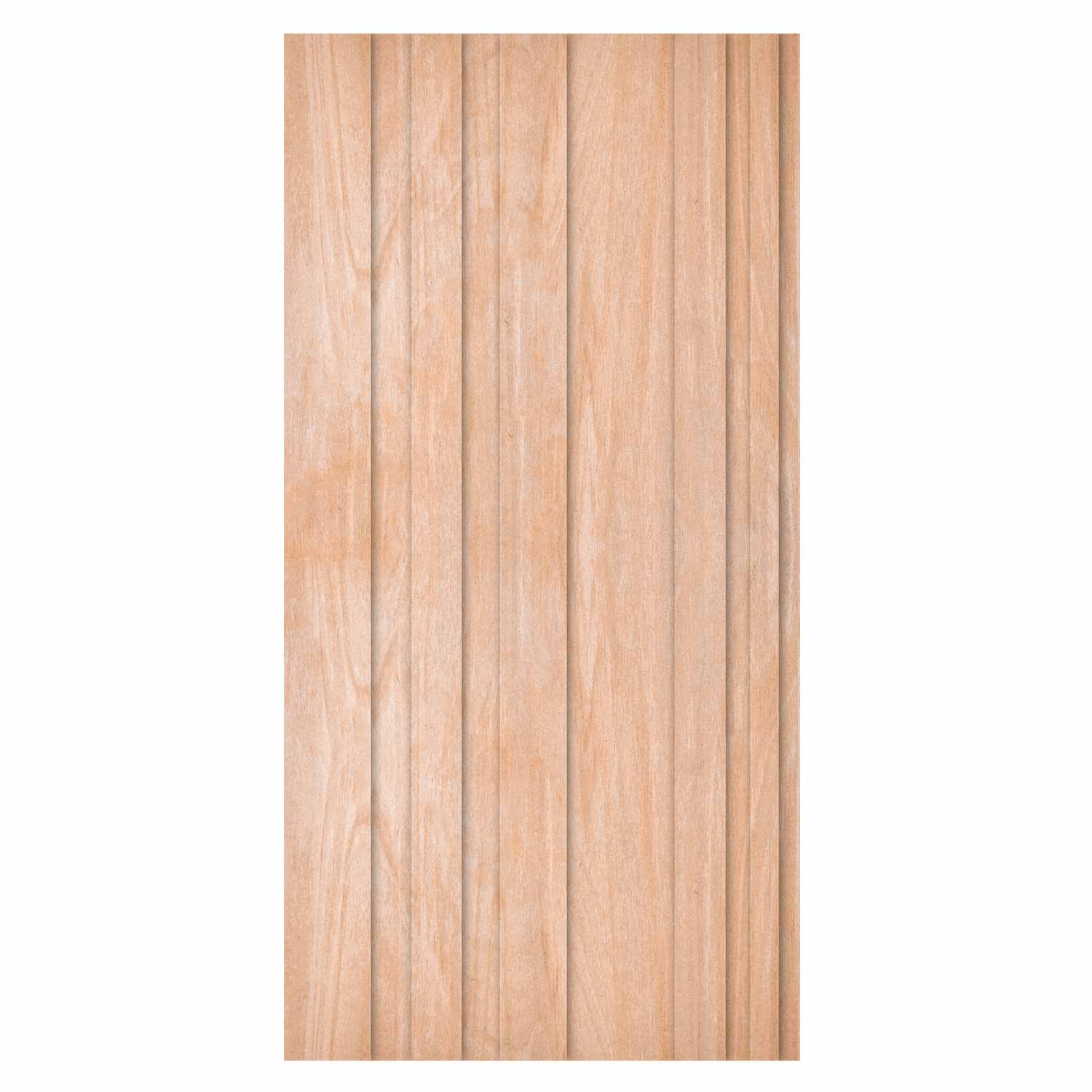 Light Wood Vertical Panel Beige Wallpaper