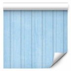 Wallpaper Blue Panels - Pastel Blue Wood Planks