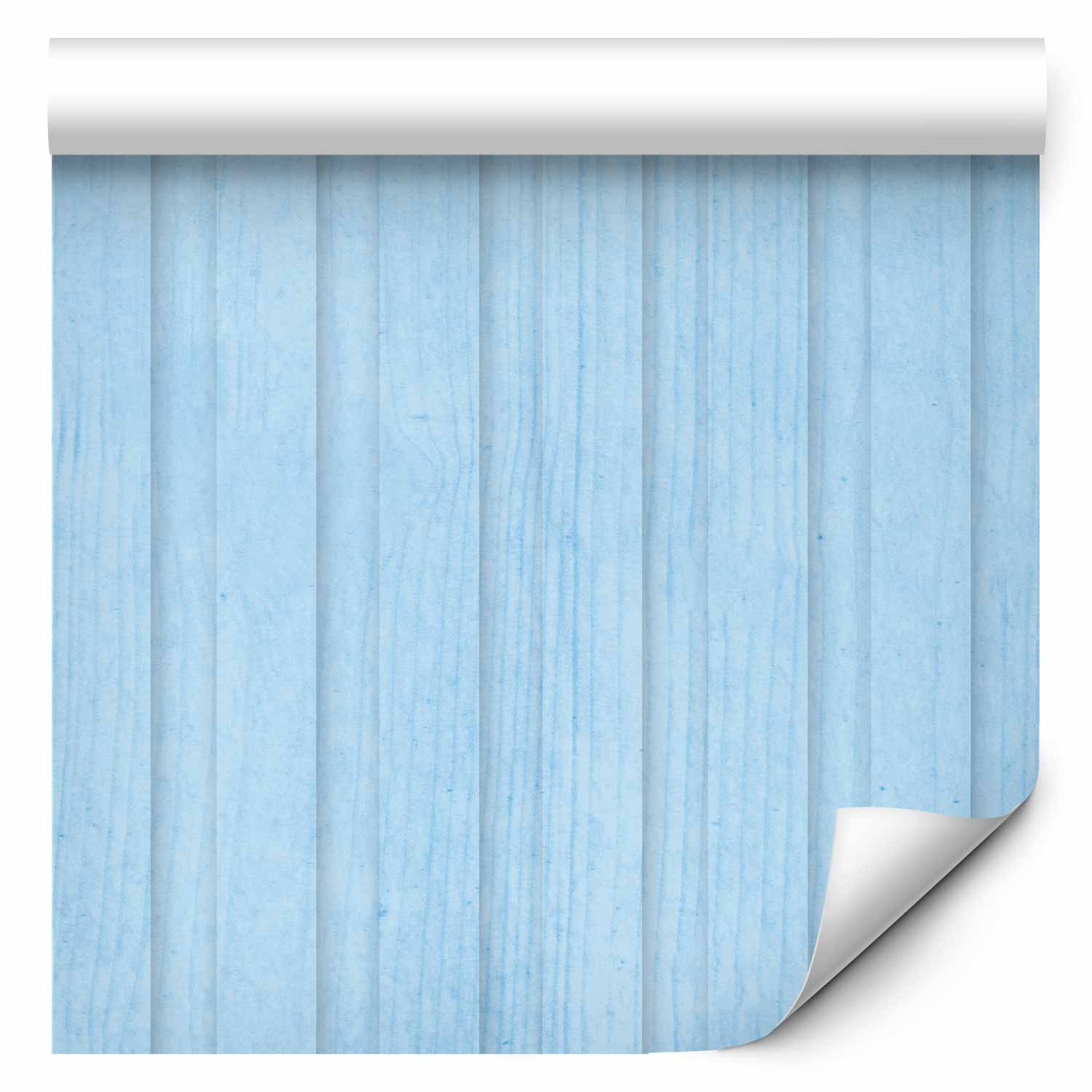 Wallpaper Blue Panels - Pastel Blue Wood Planks