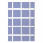 White Line Grid Geometric Blue Poster