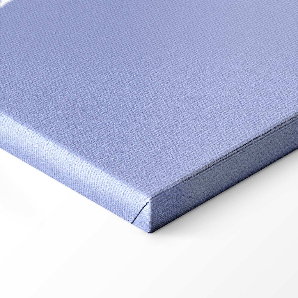 Blue White Grid Abstract Canvas Print