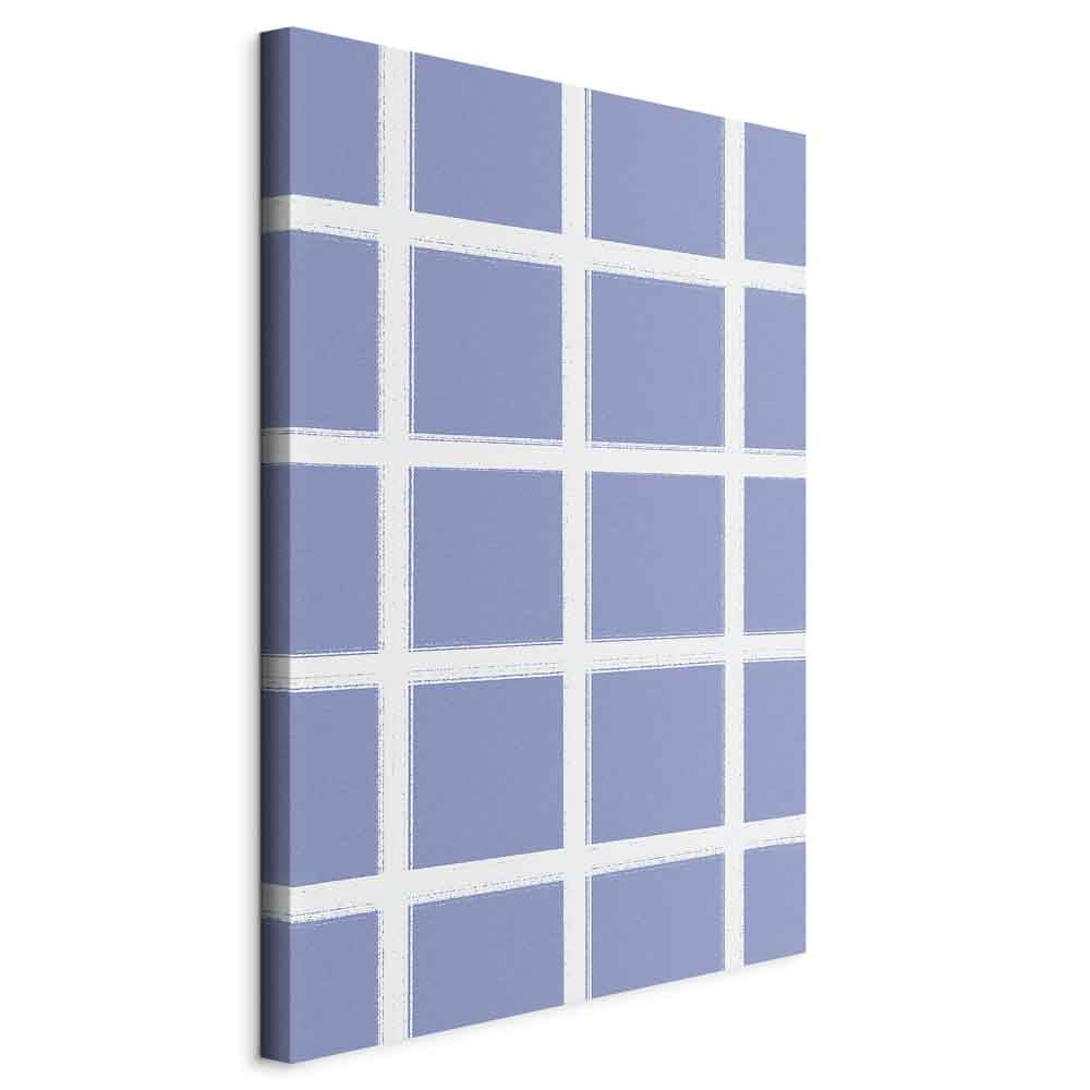 Canvas Print Lines and Symmetry on Blue Background