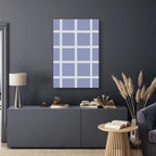 Canvas Print Lines and Symmetry on Blue Background