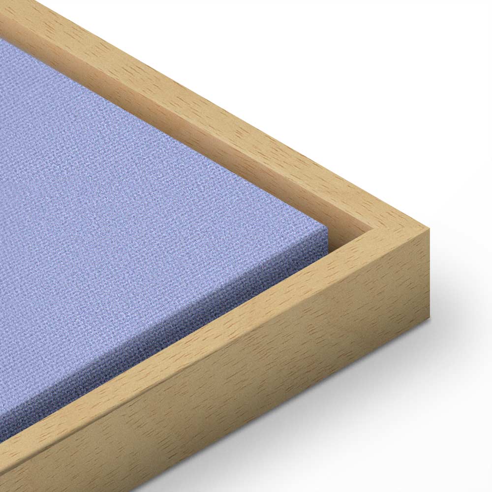 Canvas Print Lines and Symmetry on Blue Background