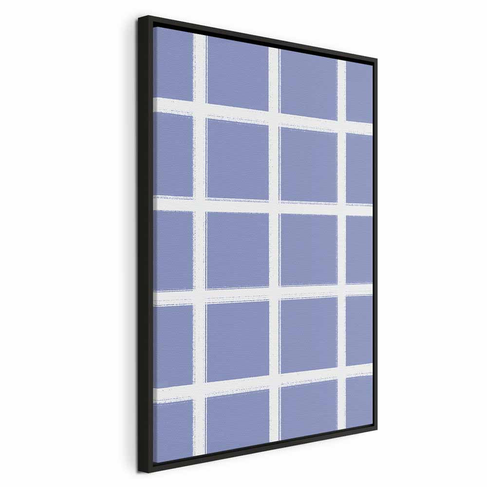 Canvas Print Lines and Symmetry on Blue Background