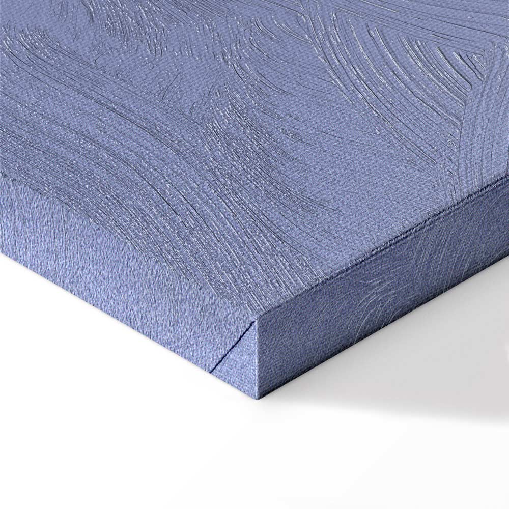 Blue White Grid Abstract Canvas Print