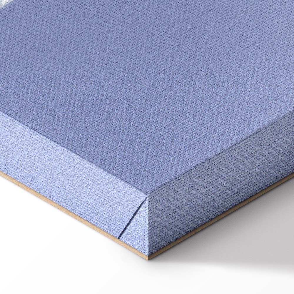 Blue White Grid Abstract Canvas Print