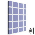 Blue White Grid Abstract Canvas Print