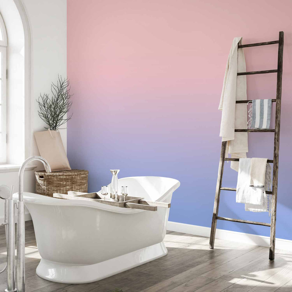 Pink to Blue Gradient Abstract Wall Mural