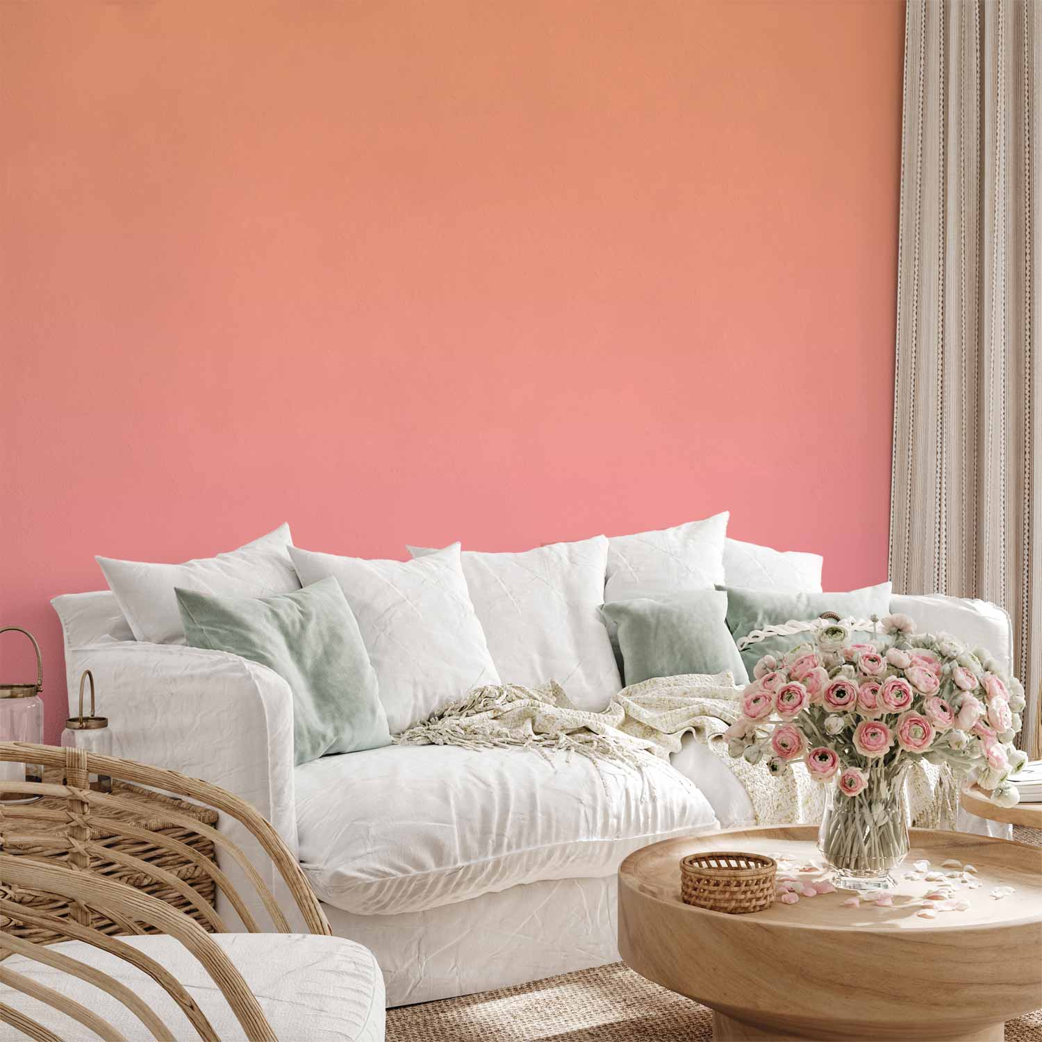 Wall Mural Warm Sunset Gradient Orange Pink
