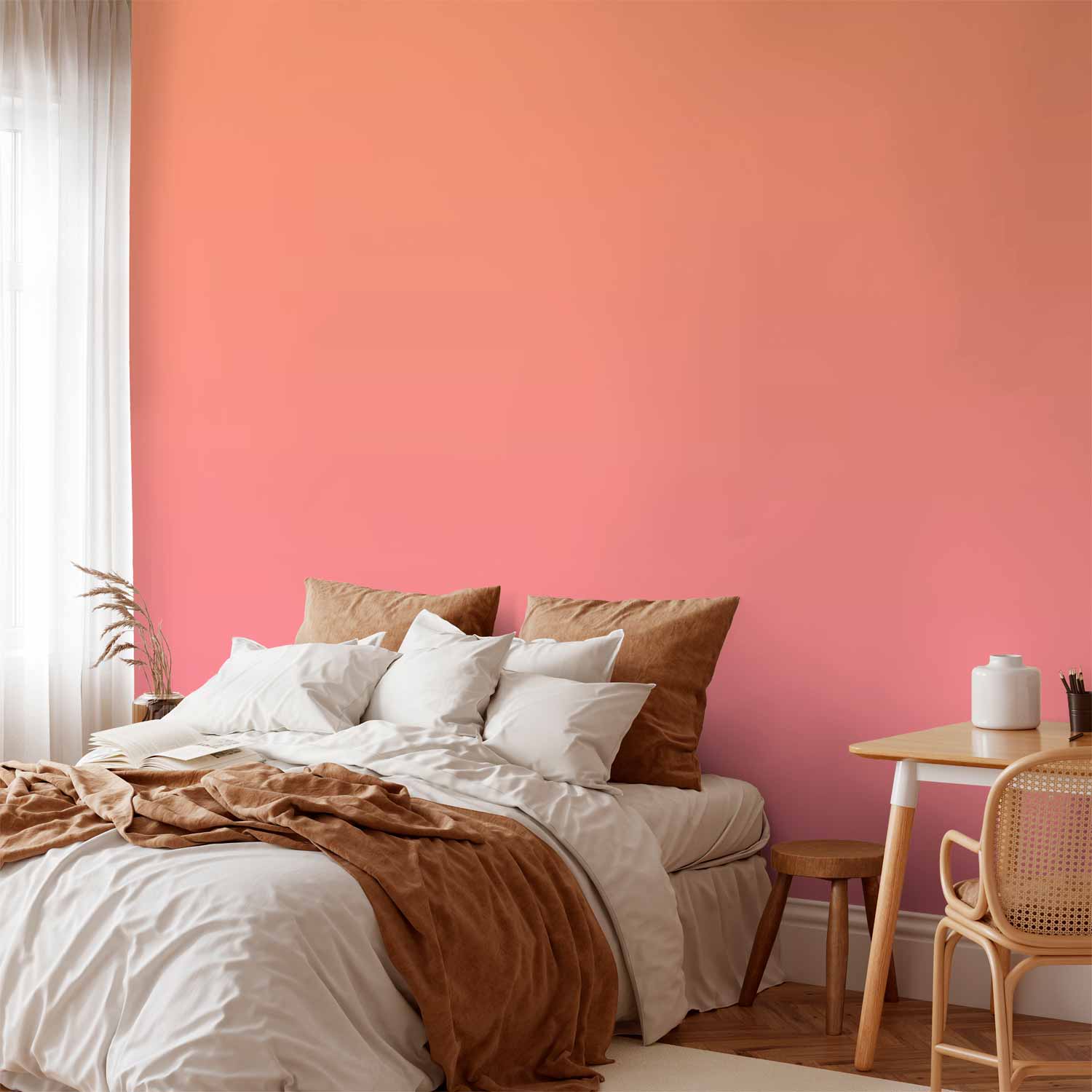 Warm Sunset Gradient Abstract Wall Mural