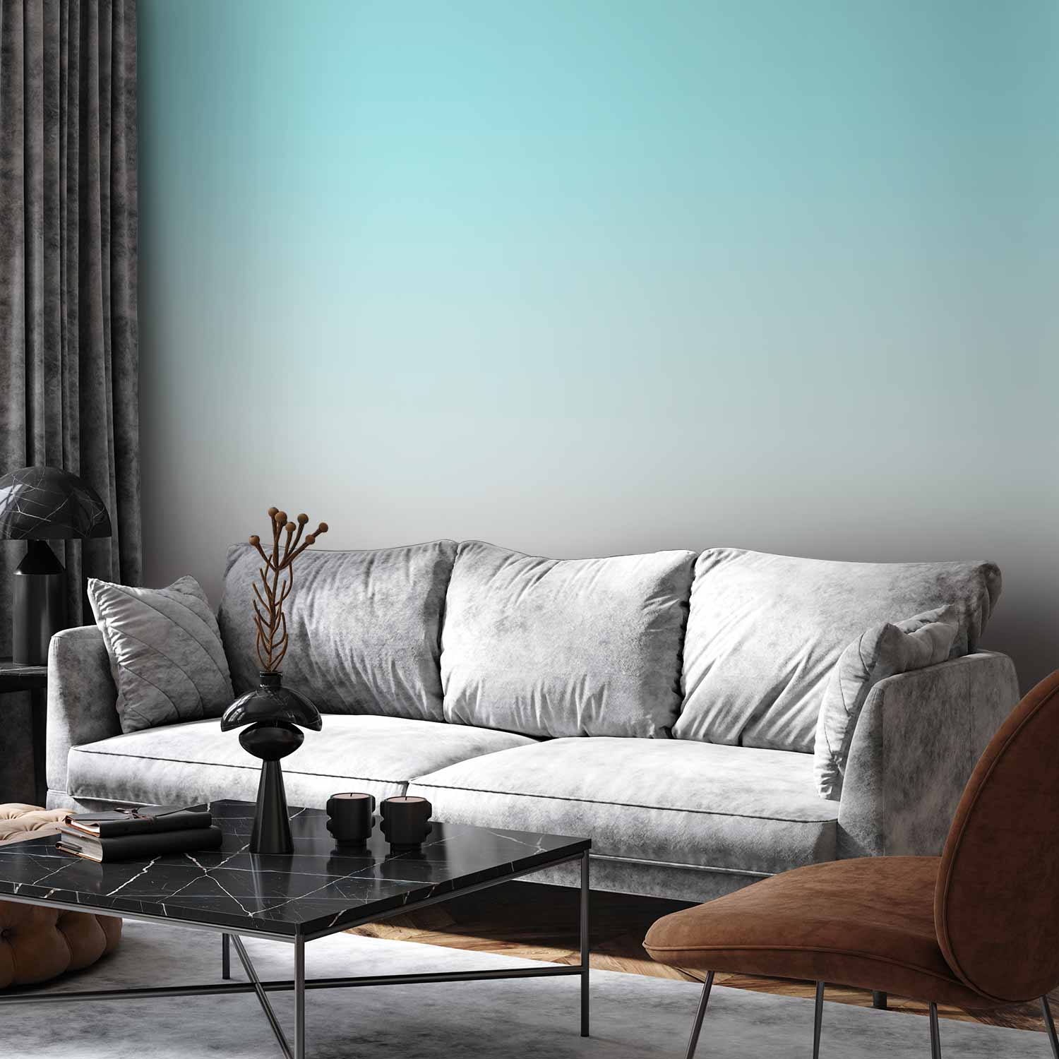 Wall Mural Summer Morning Gradient from Light Blue to Pink