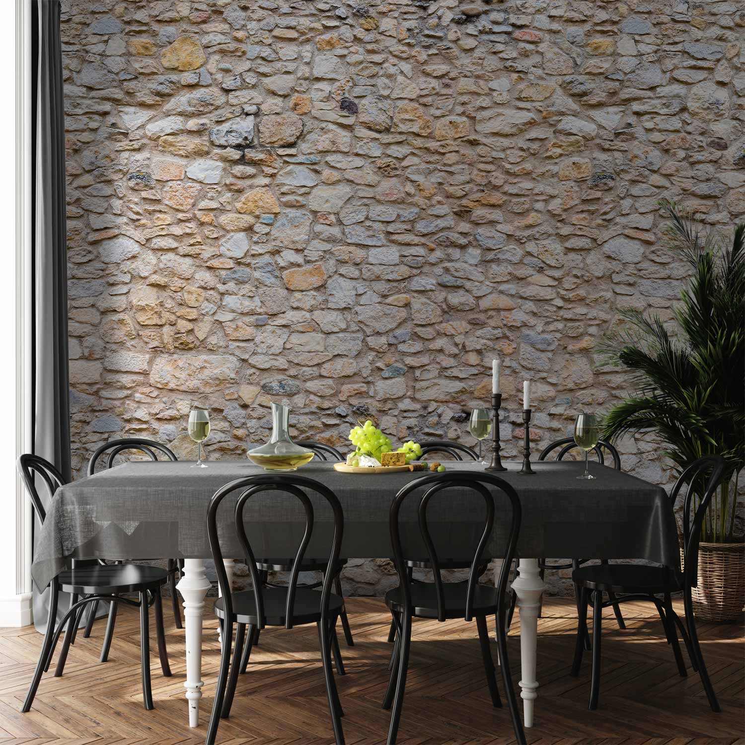 Grey Pebble Texture Wall Mural