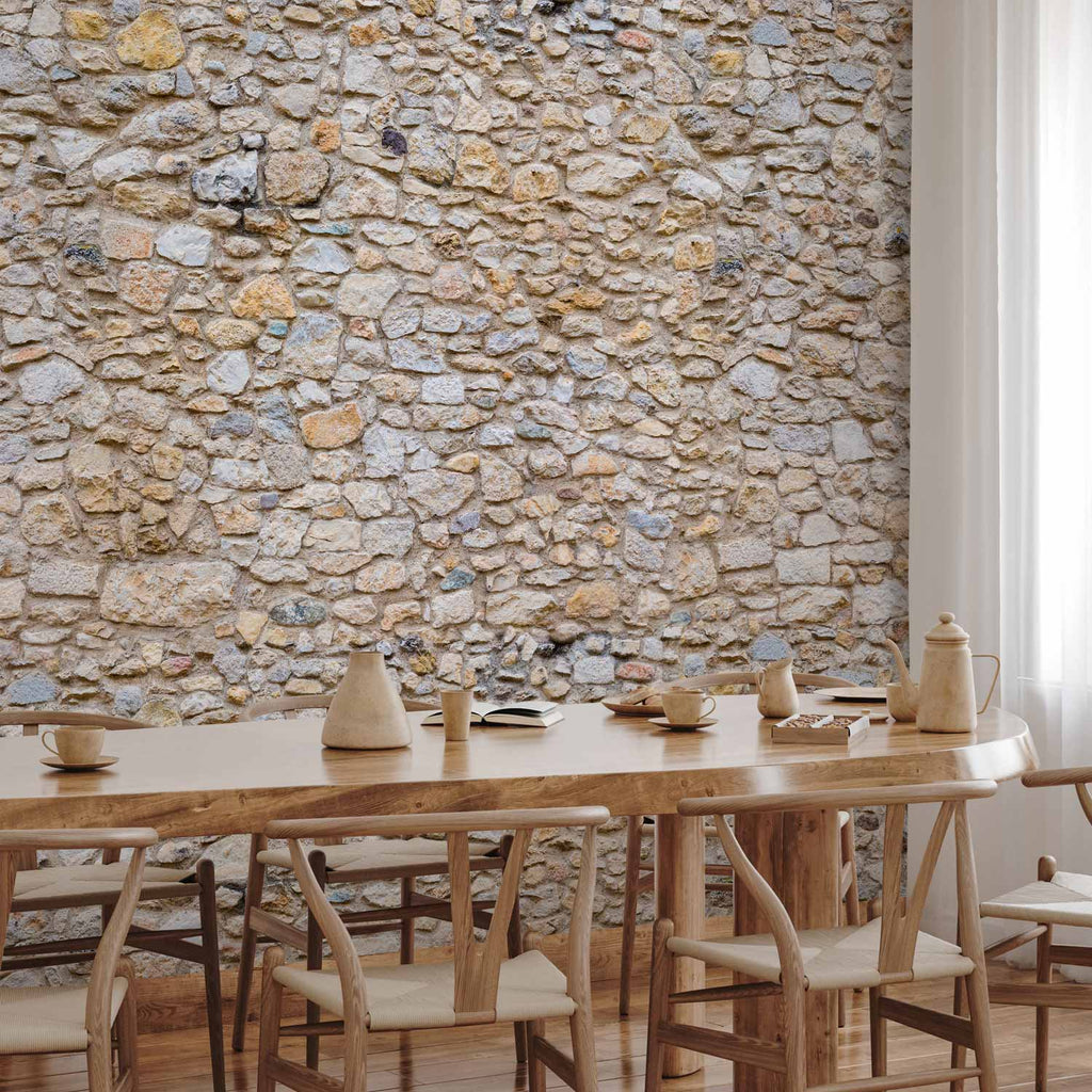 Grey Pebble Texture Wall Mural