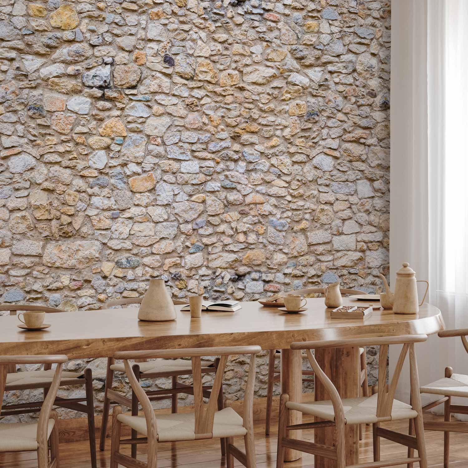 Grey Pebble Texture Wall Mural