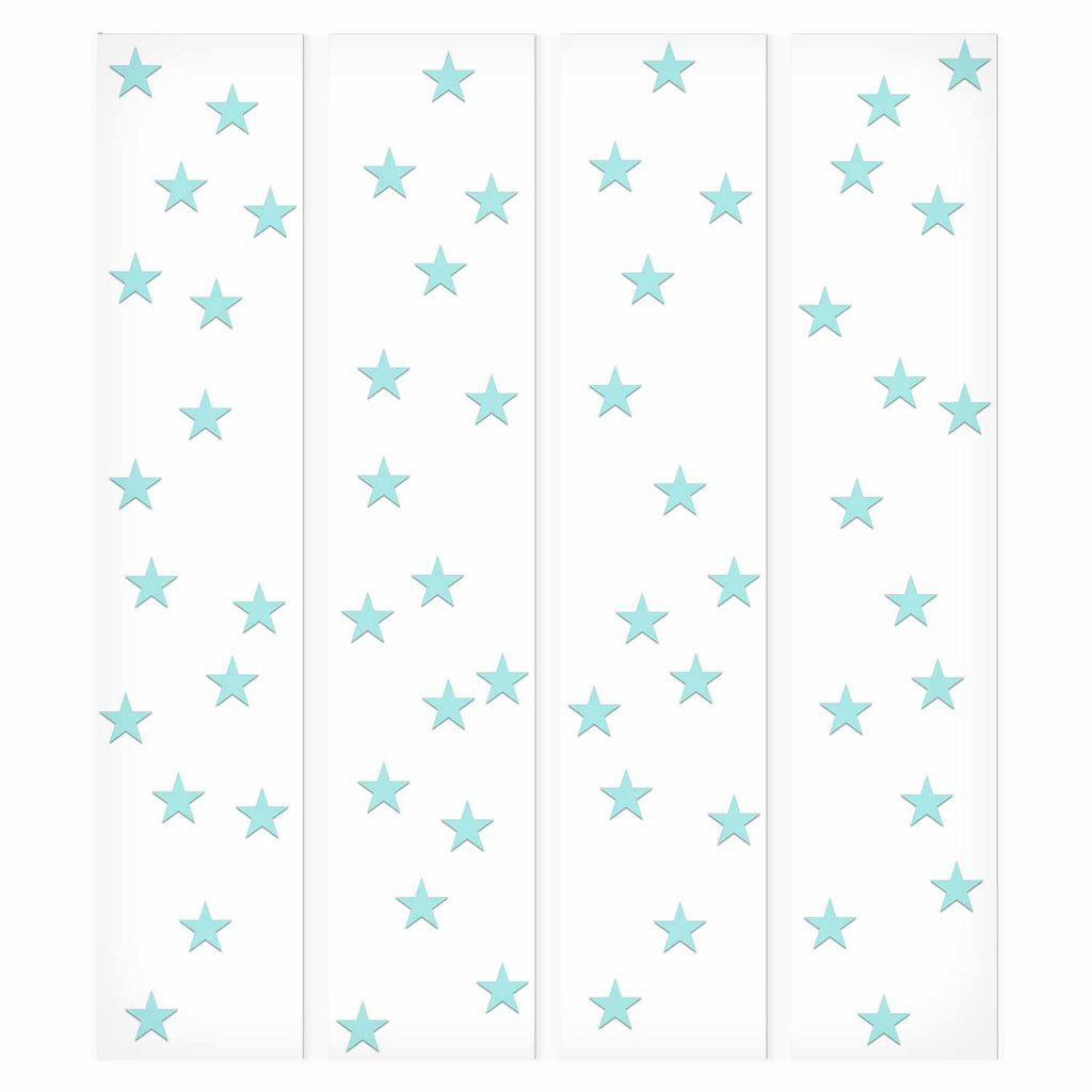 Aquamarine Stars Children's Wallpaper