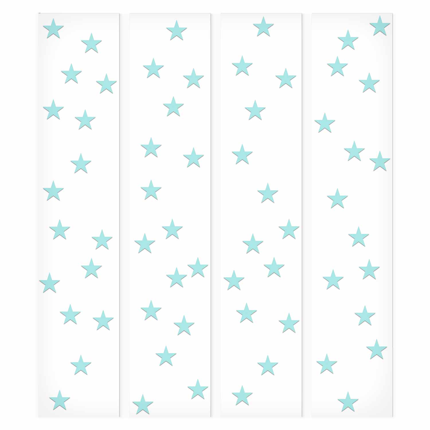 Aquamarine Stars Children's Wallpaper