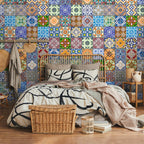 Colorful Geometric Mosaic Pattern Wallpaper
