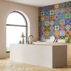 Colorful Geometric Mosaic Pattern Wallpaper