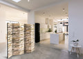 Modern Stone Texture 5-Panel Room Divider