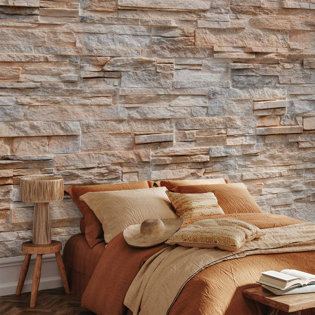 Modern Grey Stone Texture Wall Mural