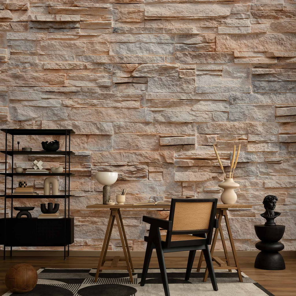Modern Grey Stone Texture Wall Mural