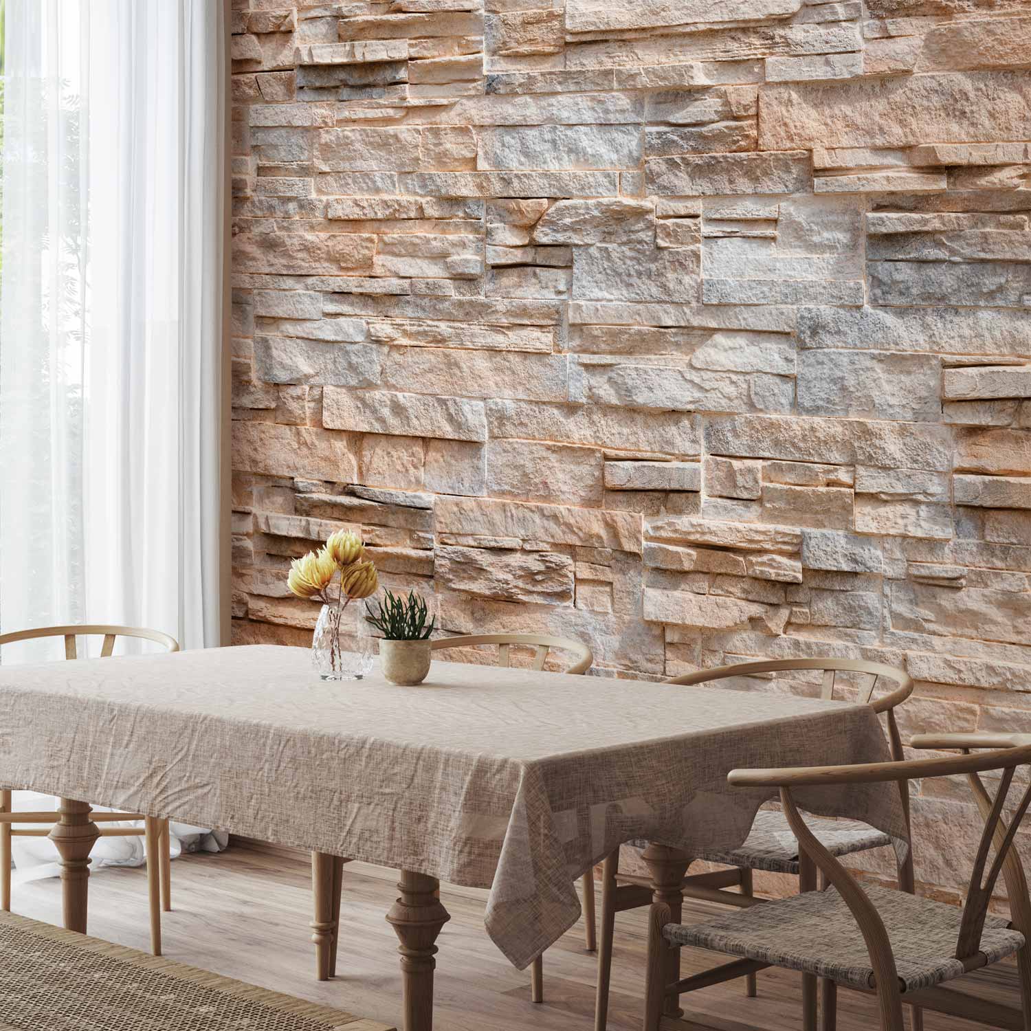 Modern Grey Stone Texture Wall Mural