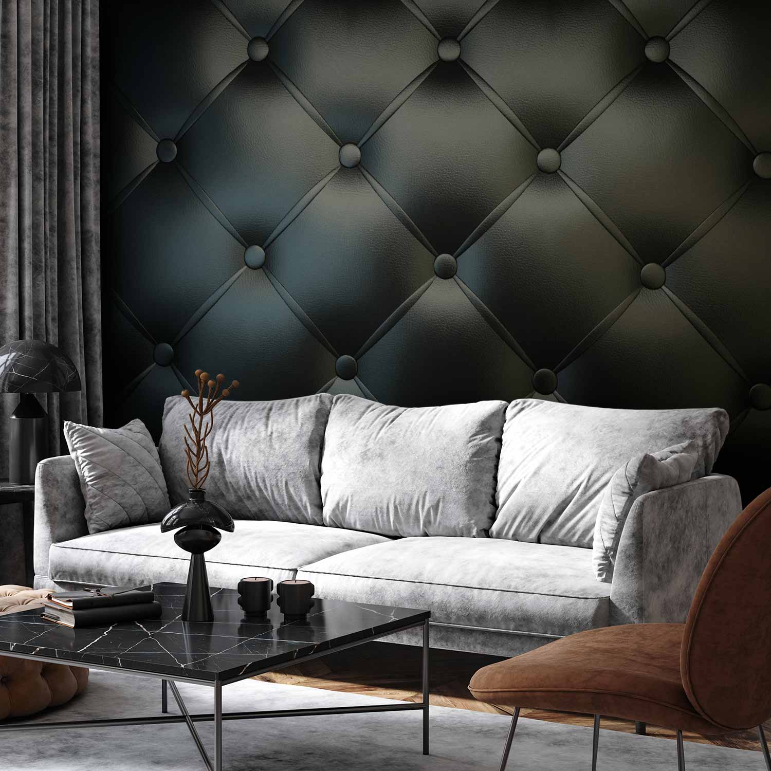Black Fabric Texture Pattern Wall Mural