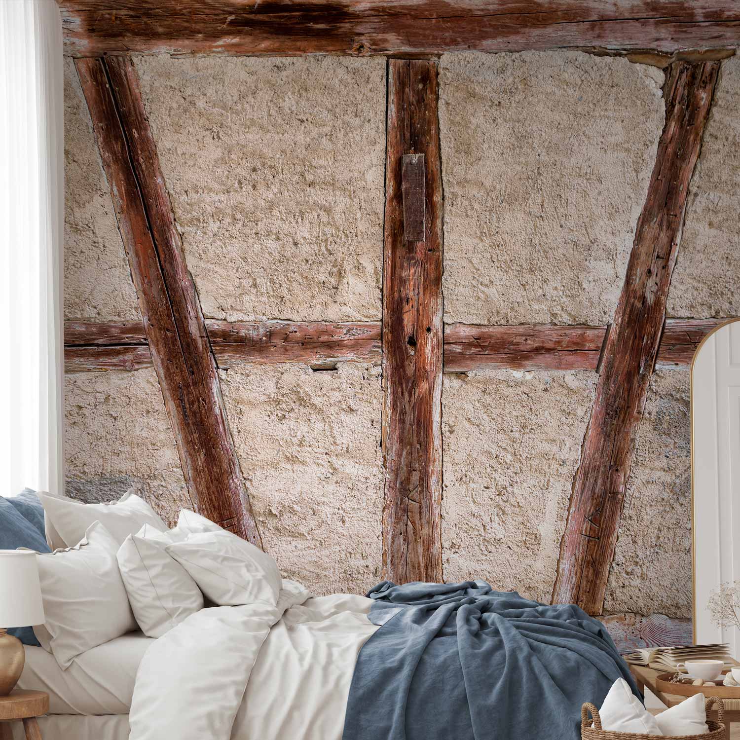 Rustic Old Barn Door Texture Wall Mural